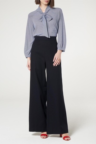 Arna Navy Wide-Leg Trousers from L.K. Bennett