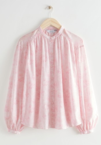 Floral Print Silk Blend Blouse from & Other Stories