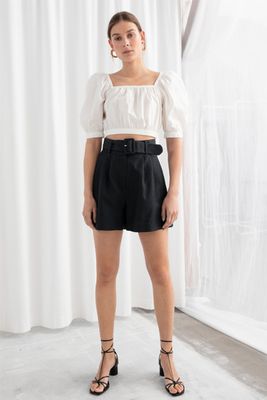 Belted Linen Blend Shorts from & Other Stories