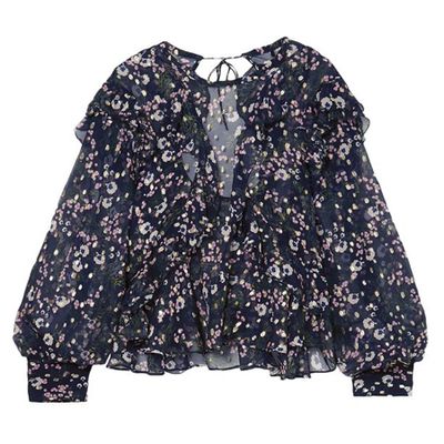 Muster Floral-Print Fil Coupé Silk-Blend Georgette Blouse from Isabel Marant
