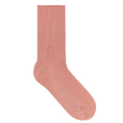 Ribbed Lurex Socks from Arket