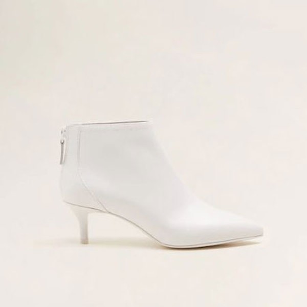 Zipped Leather Ankle Boot from Mango