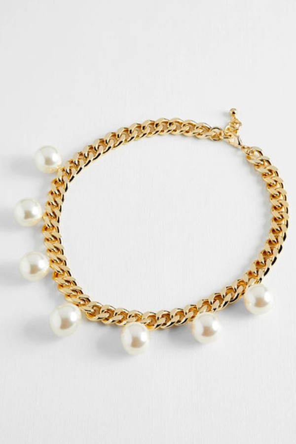 Bubble Pearl Chain Choker