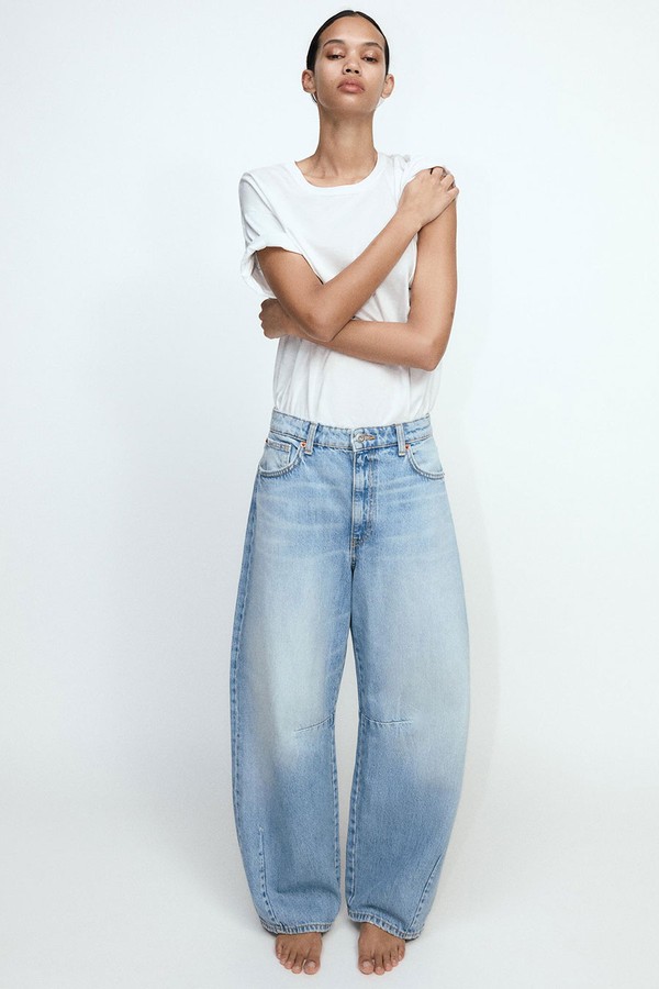 Trf Mid-Rise Baggy Balloon Jeans