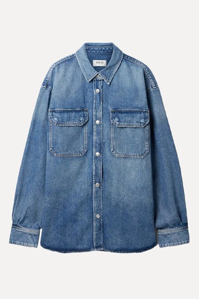 Camryn Oversized Organic Denim Shirt from Agolde