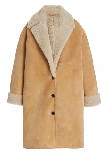 Lenon Knee-Length Shearling Coat from Nili Lotan