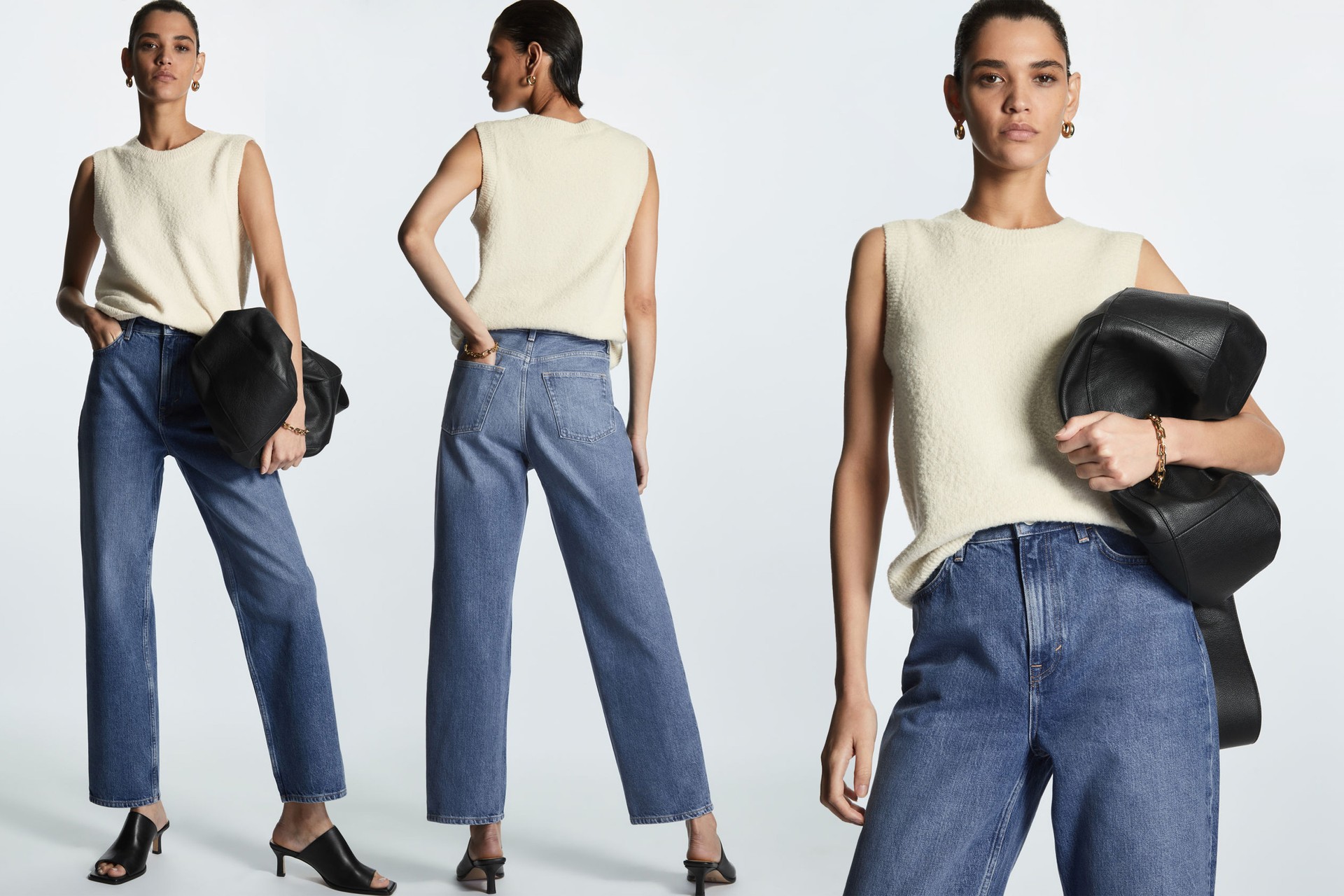 Straight Leg High Rise Jeans, £69