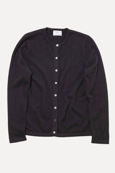 Cashmere High Button Cardigan