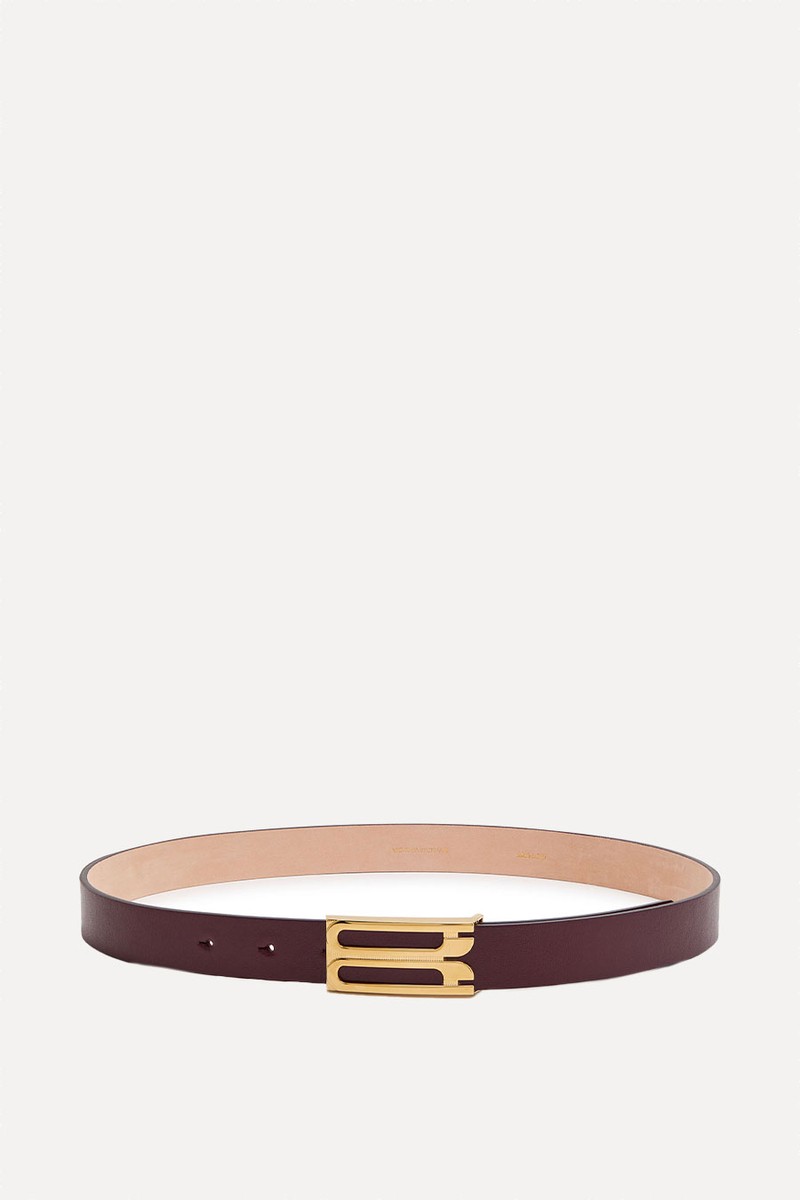 Frame Grained Leather Belt from Victoria Beckham