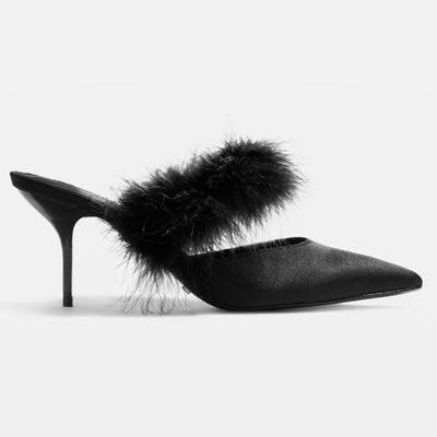 Jingle Feather Mules from Topshop