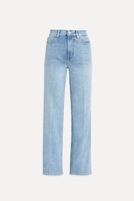 Brown High-Rise Straight-Leg Jeans from Tomorrow Denim
