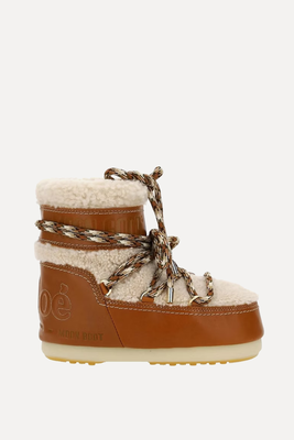 Shearling Lace-Up Snow Boots from Chloé X Moon Boot