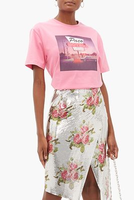 Motel Print Cotton T-shirt from Paco Robanne