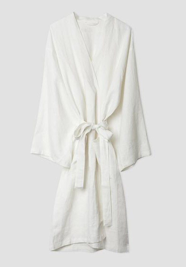 White Linen Robe from Piglet