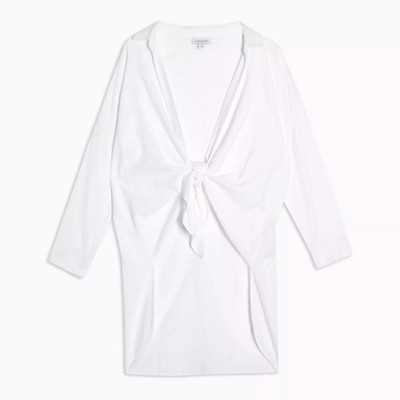 White High Low Beach Shirt