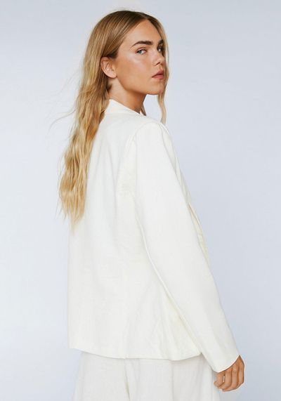 Oversized Tailored Linen Blazer