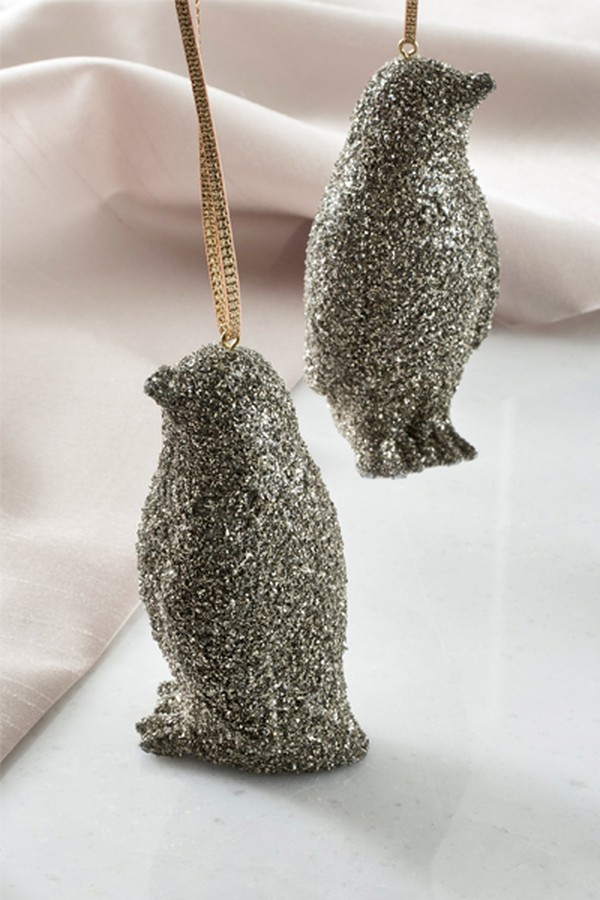 Set Of 2 Penguins Baubles