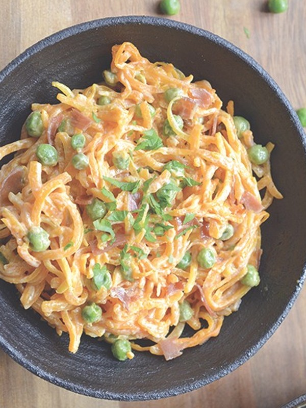 Butternut Squash Pasta with Alfredo Sauce