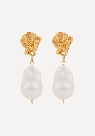 The Fragment of Light Baroque Pearl Drop Earrings from Alighieri