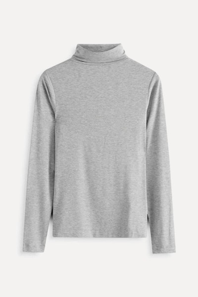 Super Soft Modal Rib Roll Neck Long Sleeve Top from Next