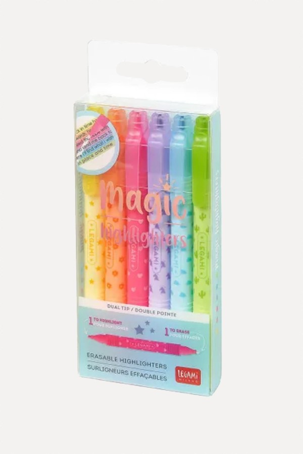 Set Of 6 Erasable Highlighters from Legami