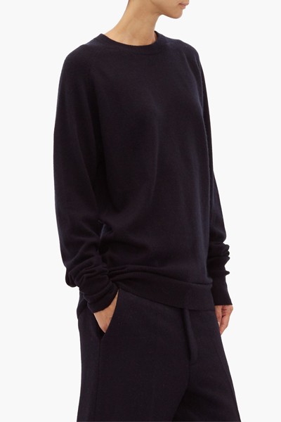 Raglan-Sleeve Boyfriend Cashmere Sweater from Raey