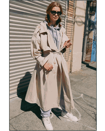 Hooded Oversized Belted Trench Coat, £87.20 (was £109)