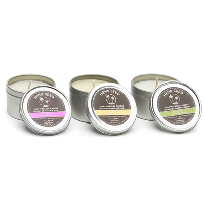 Trio 3-in-1 Mini Massage Candles from Earthly Body