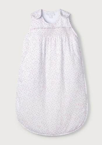 Organic Cotton Ditsy Floral Smocked Sleeping Bag