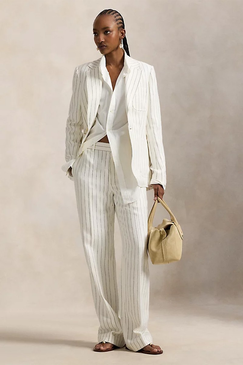Relaxed Straight Hemp Trousers 
