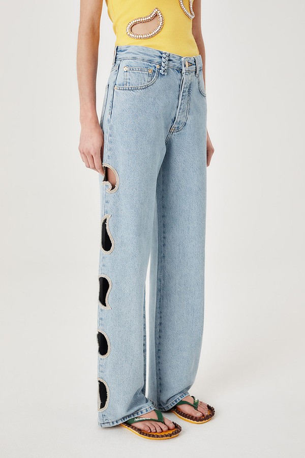 Paisley-Front Denim