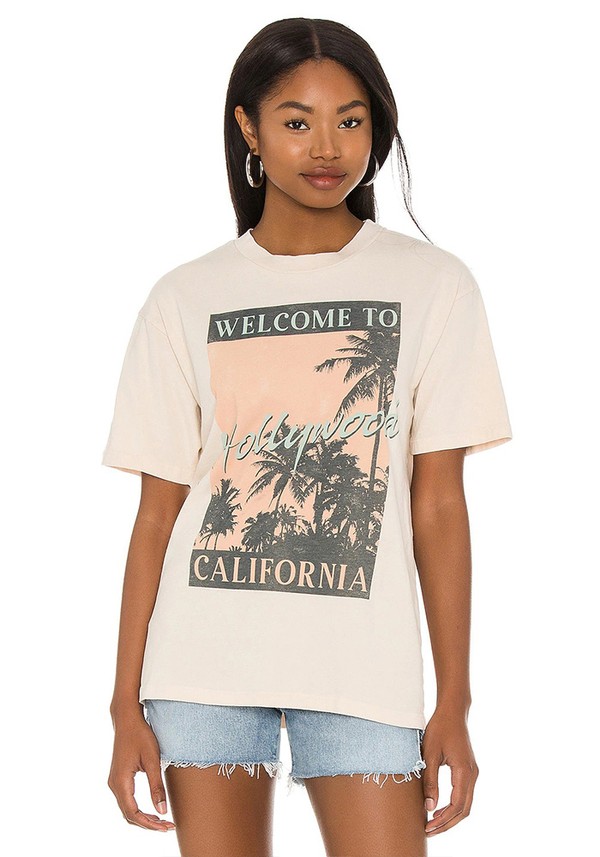 x Revolve Welcome to Hollywood Tee in Sand from Daydreamer