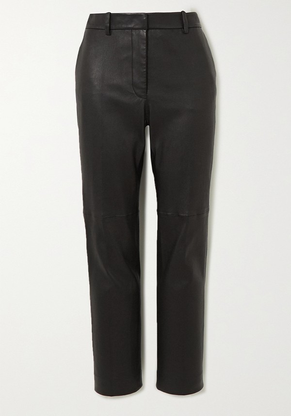 Coleman Leather Slim-Fit Pants from Joseph