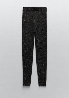 Knit Leggings With Ribbed Trims from Zara