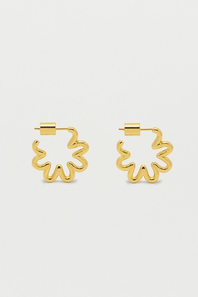 Mini Squiggle Flower Hoops from Estella Bartlett 