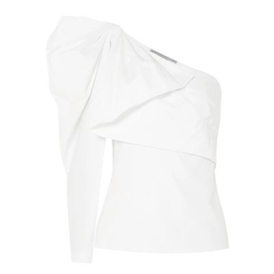 One Shoulder Poplin Top from Stella McCartney