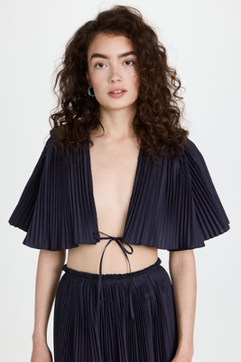 Knife Pleat Capelette Top from Rosie Assoulin