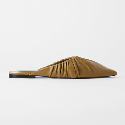 Flat Mules With Gathered Knot from Zara