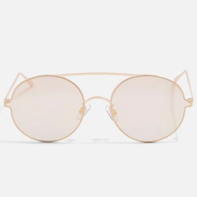 Luna Metal Round Sunglasses from Topshop