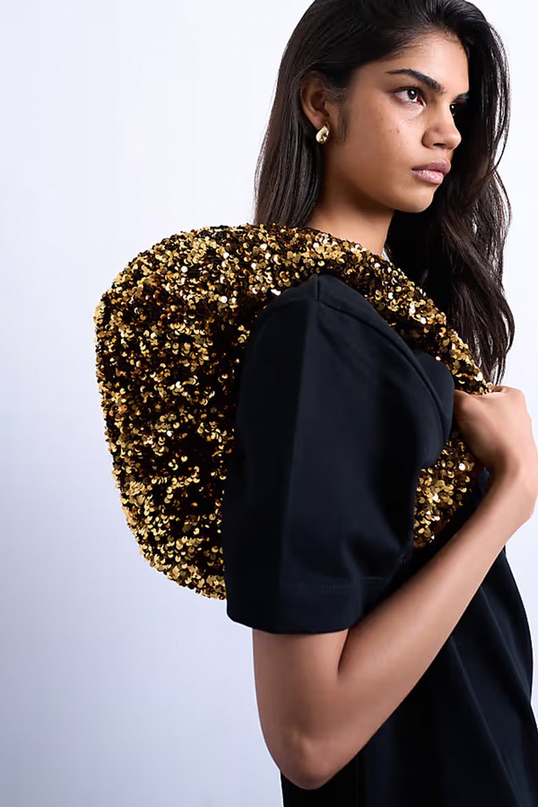 Santana Scoop Sequin Shoulder Bag from Topshop