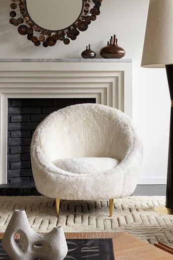 Shearling Ether Chair from By Jonathan Adler