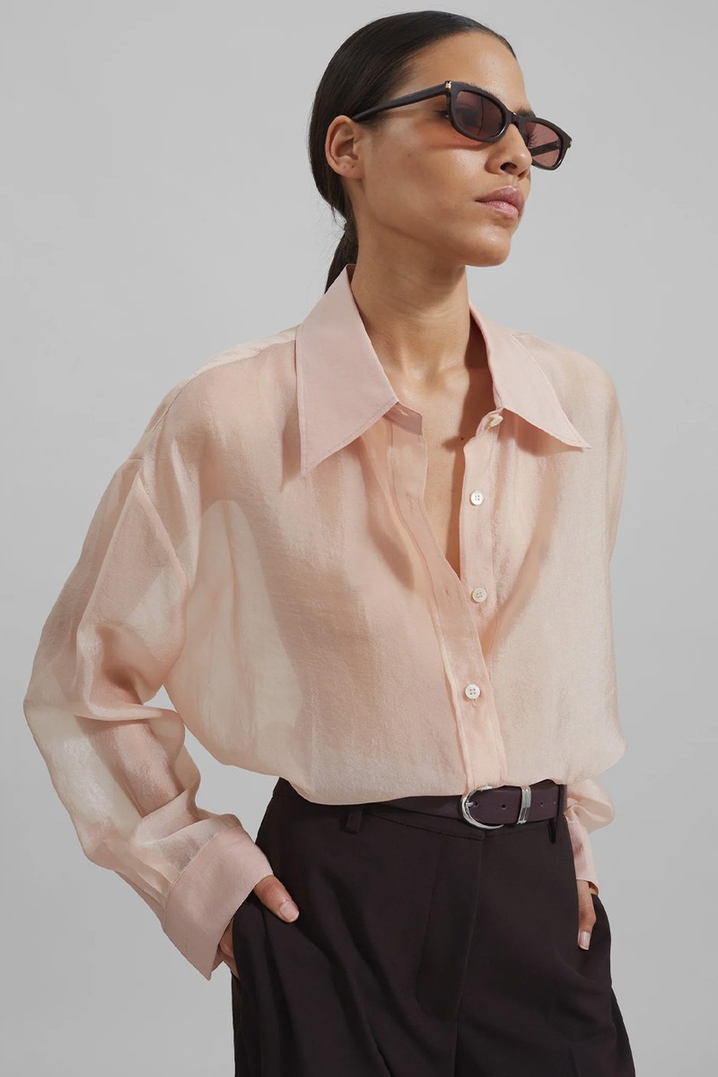 Nel Sheer Button Up Shirt from The Frankie Shop