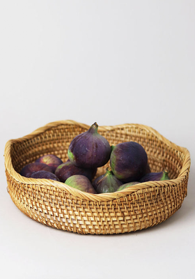 Scallop Rattan Woven Basket from Sun & Day
