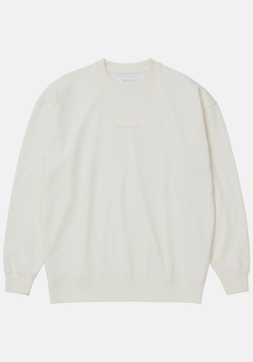 Off White Recycled Cotton Oversized Sweatshirt from Riley Studio