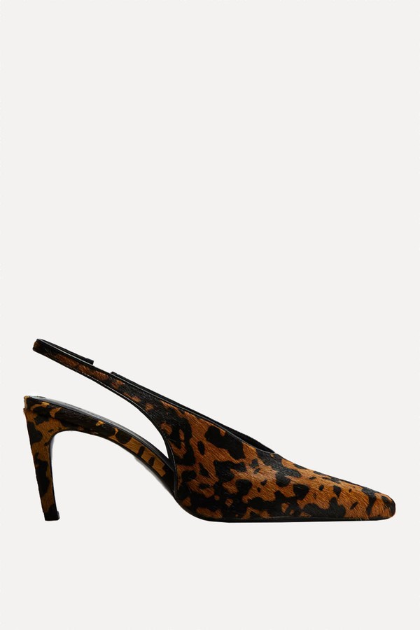 Heeled Leather Slingbacks from H&M 