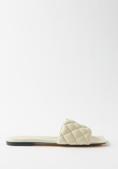 Padded Intrecciato-Leather Slides from Bottega Veneta