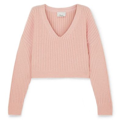 Oversized Cropped Ribbed Wool-Blend Sweater from 3.1 Phillip Lim
