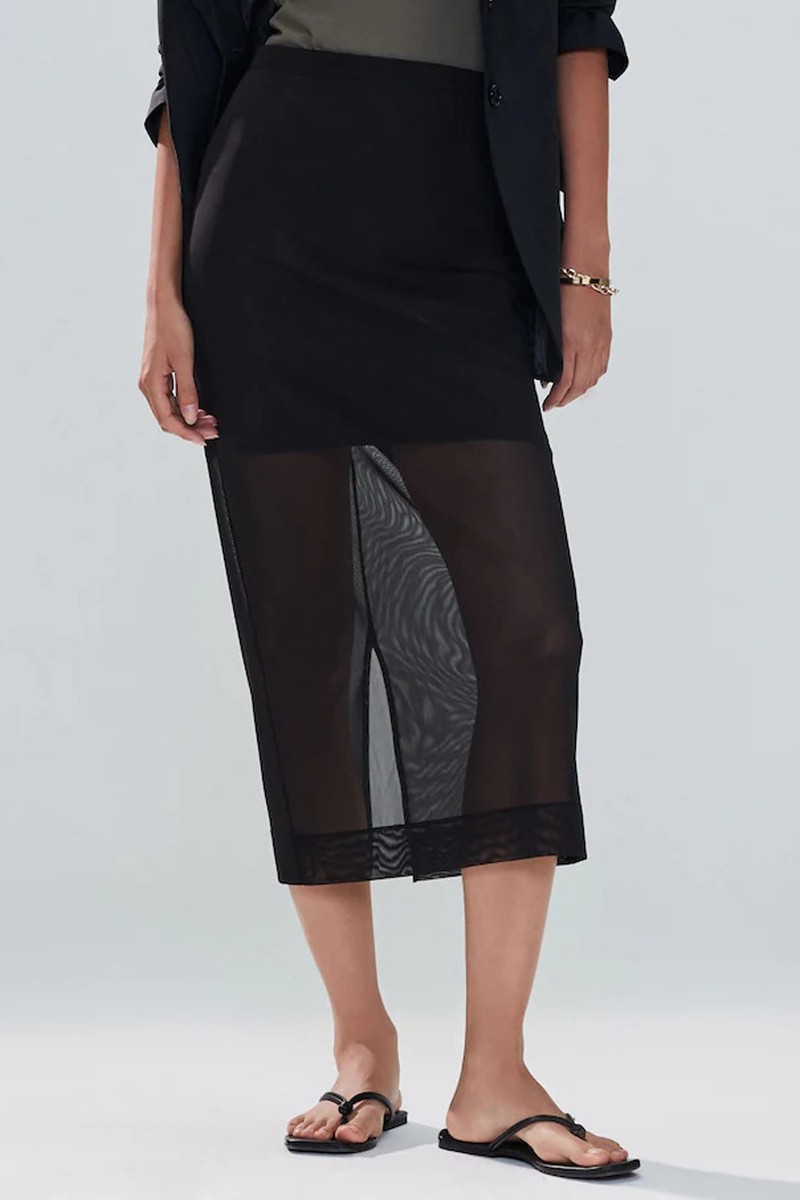 Mesh Midi Pencil Skirt from Next