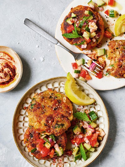 Sardine Cakes With Zingy Chopped Salad