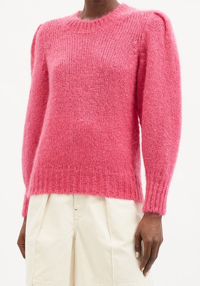 Emma Pleated-Shoulder Mohair-Blend Sweater from Isabel Marant